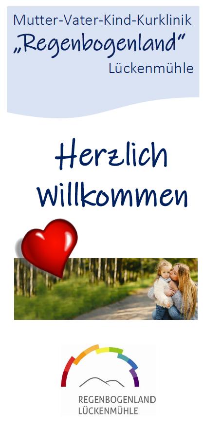 Flyer Werbung Vater-Mutter-Kind-Kurklinik in Thüringen Regenbogenland Lückenmühle
