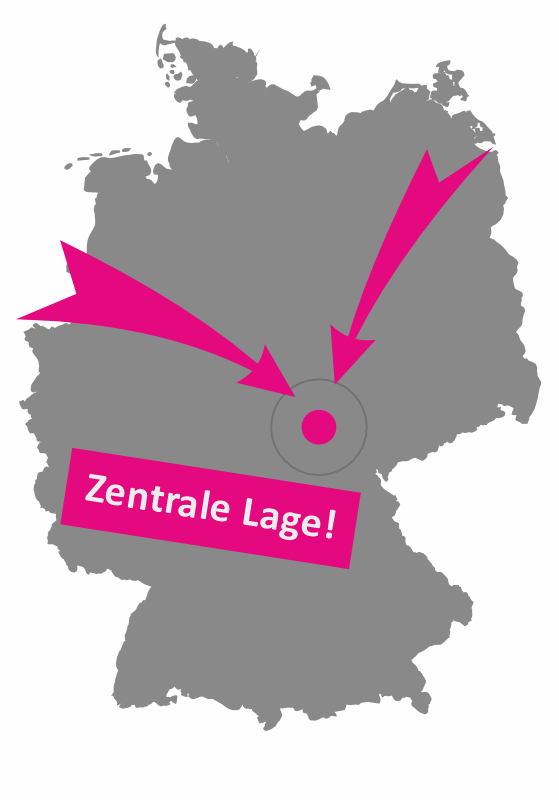 Deutschlandkarte – Kur finden Landkarte - wir sind im Mittelpunkt in Thüringen