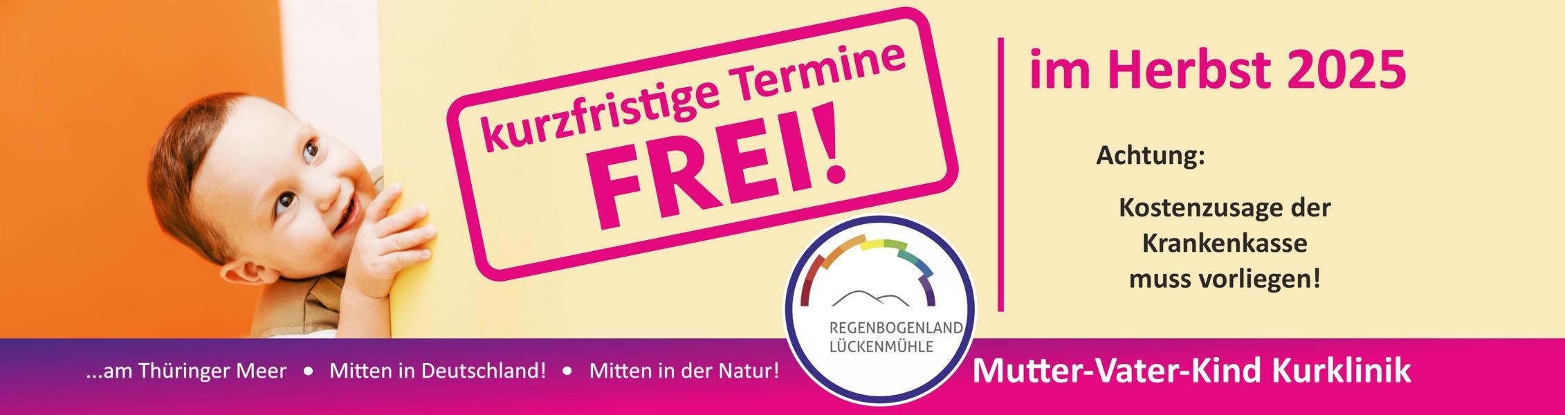 kurzfristige Kurtermine – Banner webseite Kurzfristige Freie Termine Kur